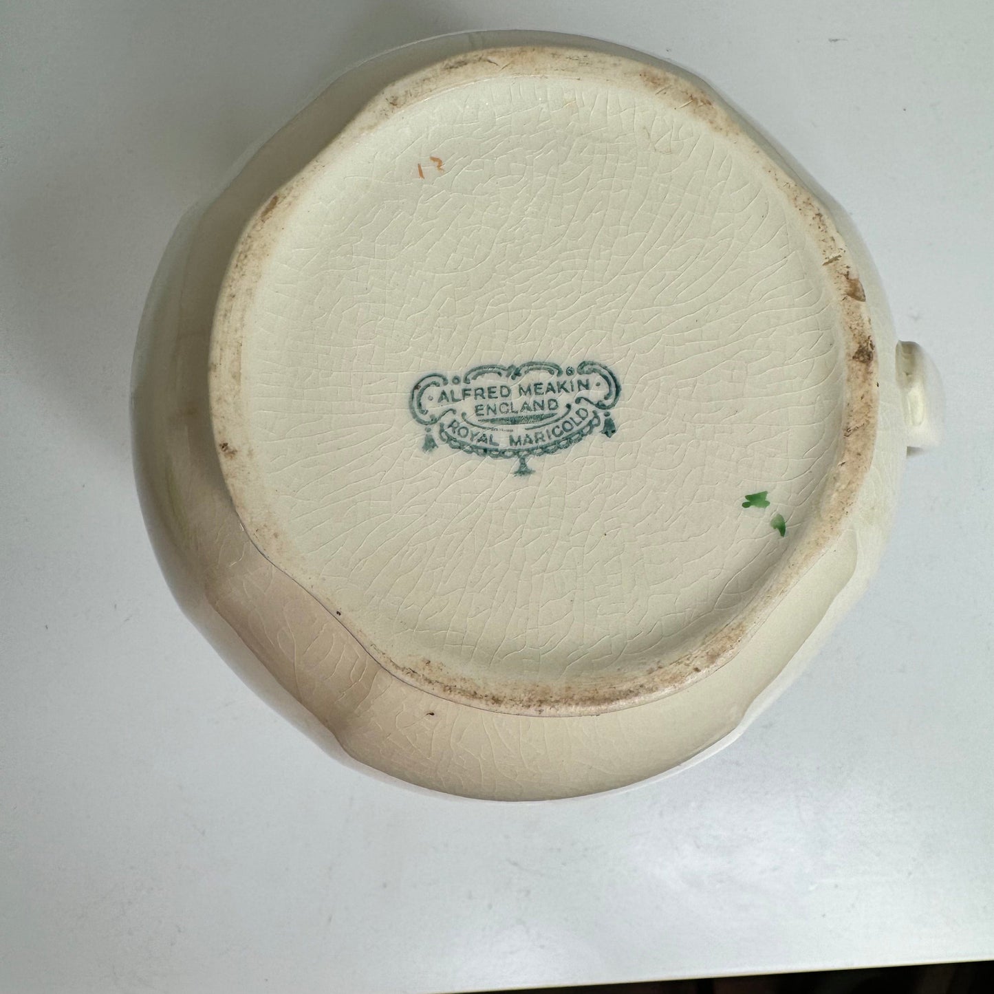 Bowerbird Cottage Alfred Meakin Jug 14cm - Cream with Painted Cottage and Floral design