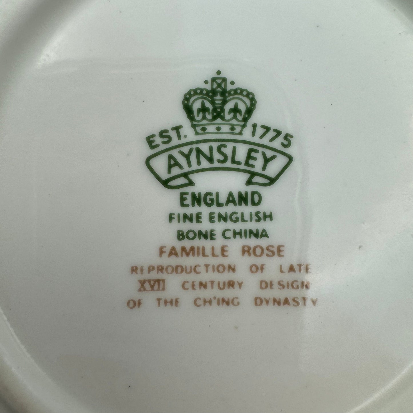 Bowerbird Cottage Aynsley Famille Rose Trinket Dish x 2 Floral Design