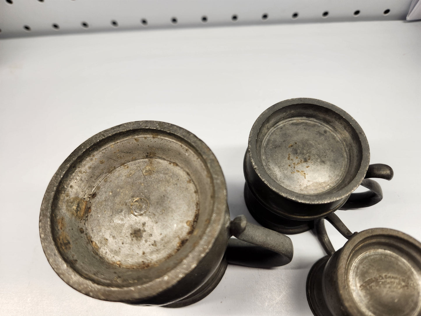 Bowerbird Cottage Graduated English Pewter Measures (Trio)