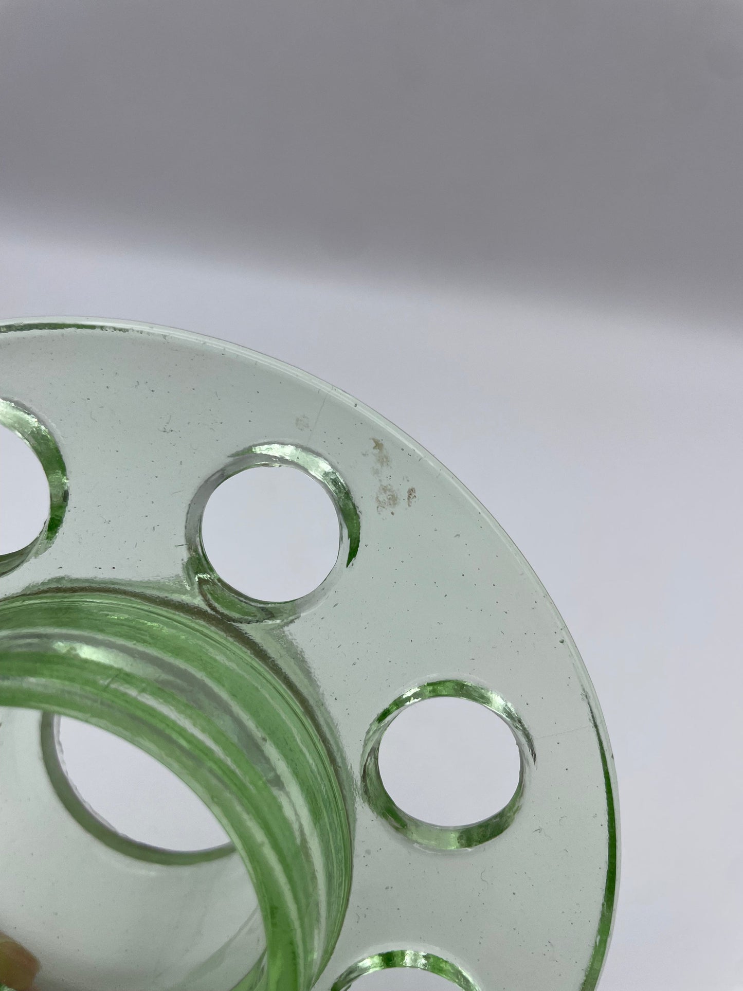 Bowerbird Cottage Green Glass Flower Frog