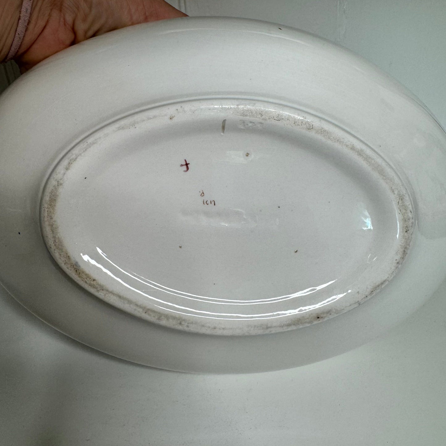 Bowerbird Cottage Large Oval Tureen without/ Lid - Navy Blue on White