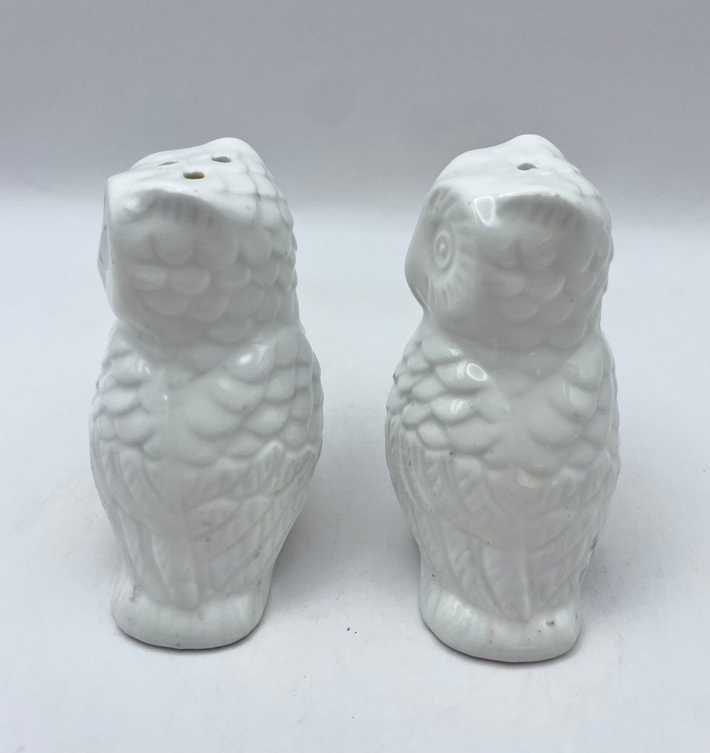 Bowerbird Cottage Porcelain Owl Salt and Pepper Shakers