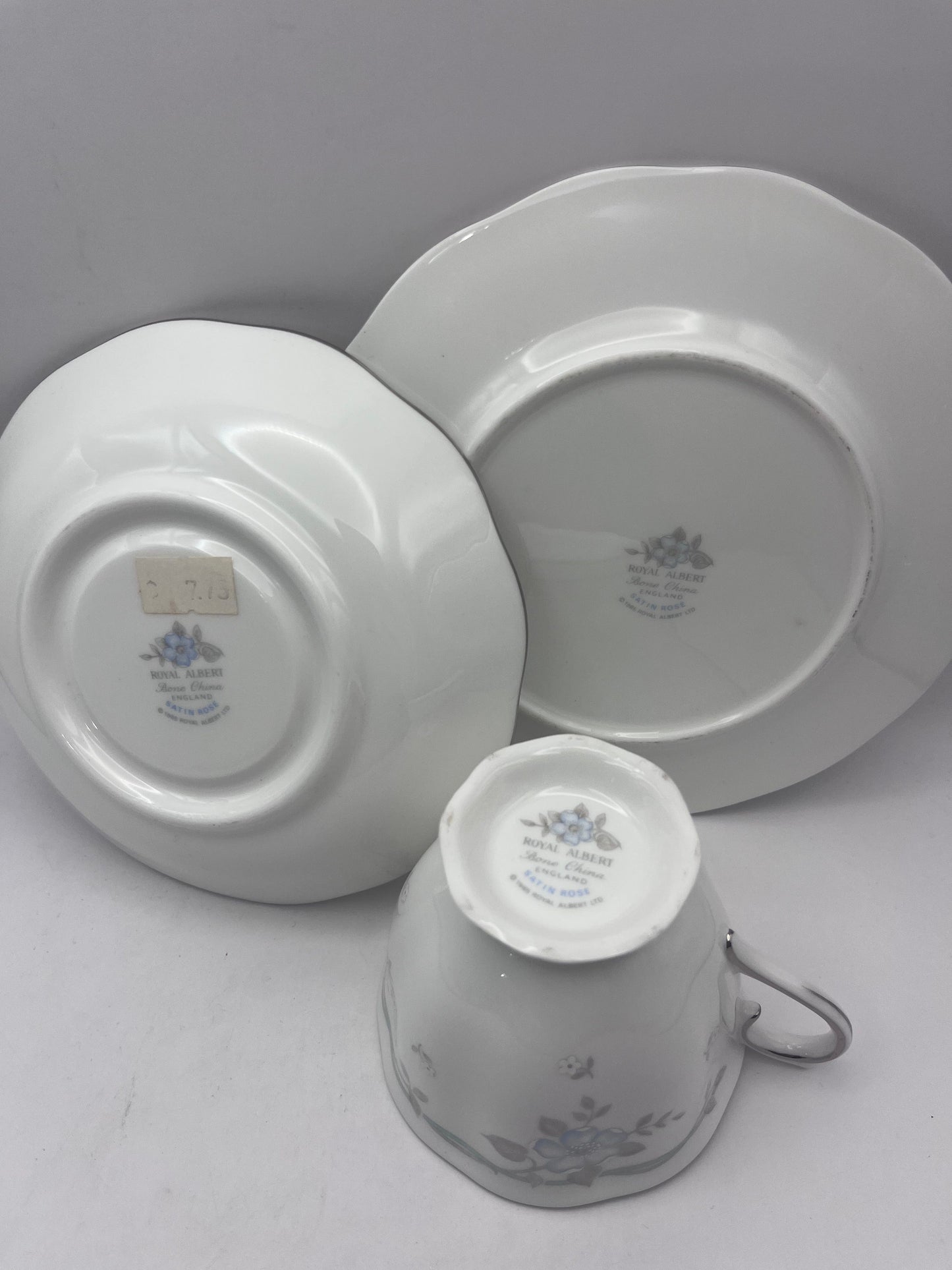 Bowerbird Cottage Royal Albert Satin Rose 3 piece set