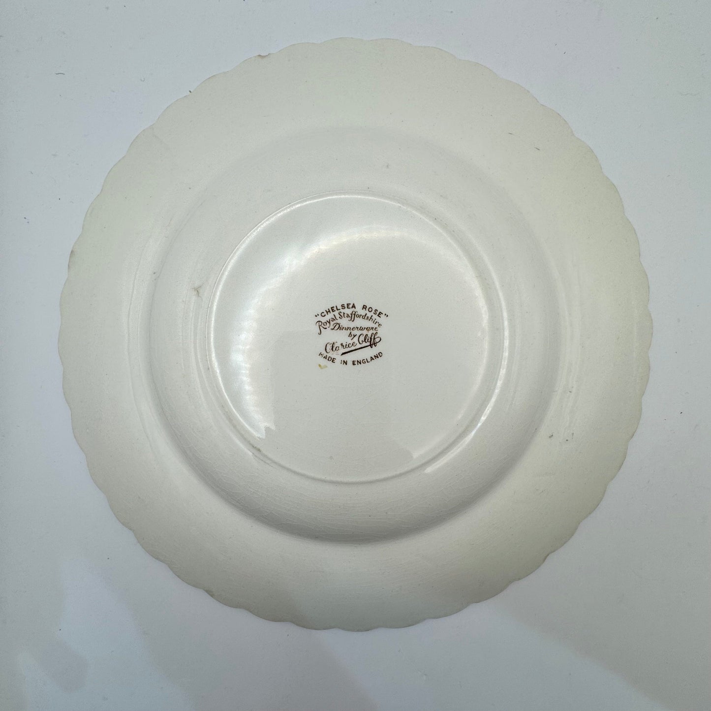 Bowerbird Cottage Royal Staffordshire “Chelsea Rose” by Clarice Cliff - Plate