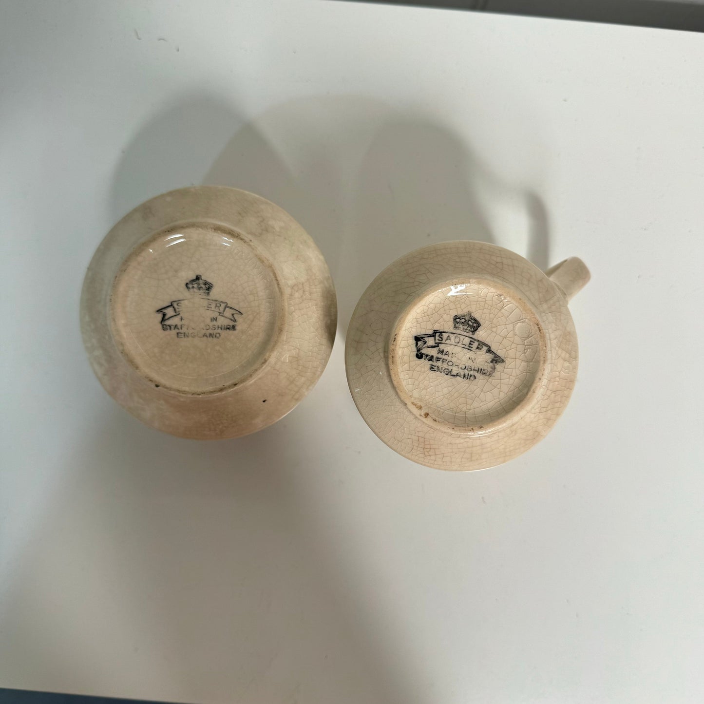 Bowerbird Cottage Sadler Creamer and Sugar Bowl
