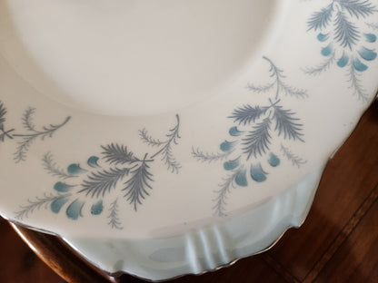 Bowerbird Cottage  Aynsley 'Las Palmas' Cake Stand / Tea Set (3 place + ) Blue Floral