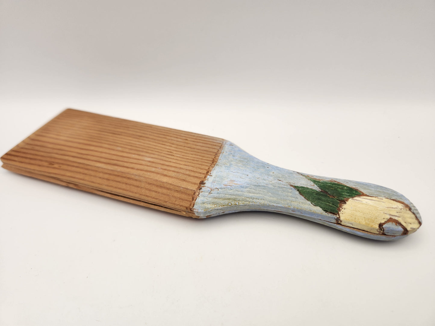 Bowerbird Cottage  Butter Pats - Decorative painted handles - Blue with lemon like motif