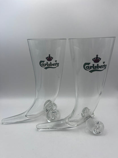 Bowerbird Cottage  Carlsberg Horn Glasses (2)