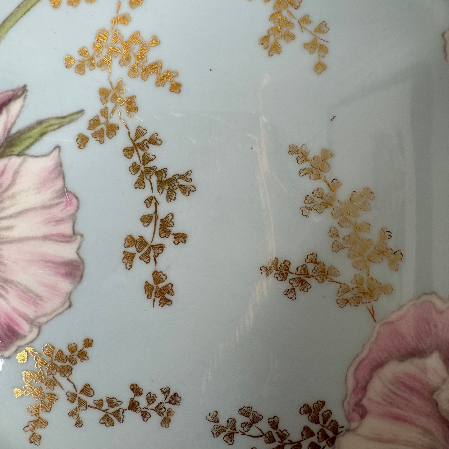 Bowerbird Cottage  Coalport Bone China Light Blue, Floral Side Plate #9686