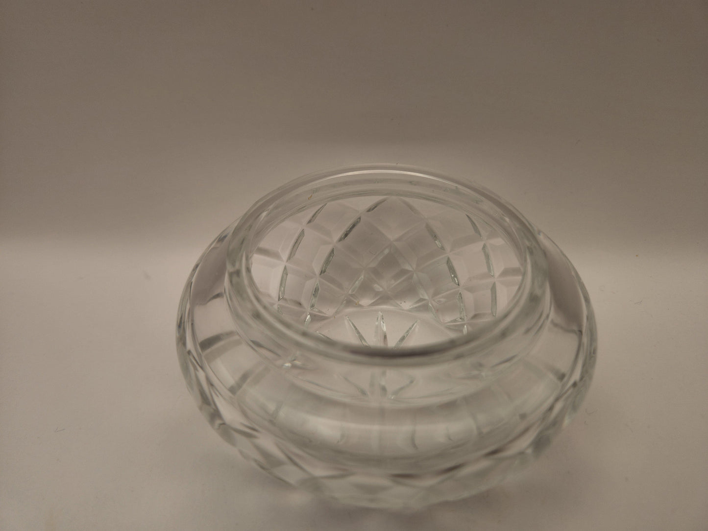 Bowerbird Cottage  Cut Glass Lidded Dish