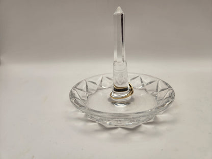 Bowerbird Cottage  Cut Glass Ring Holder (Dressing Table piece)