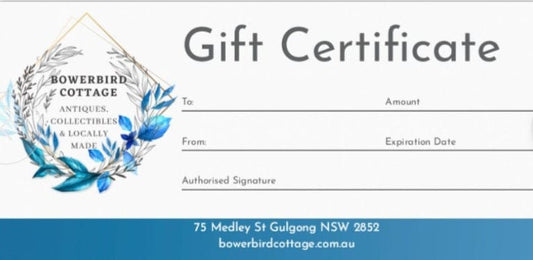 Bowerbird Cottage  Gift Voucher