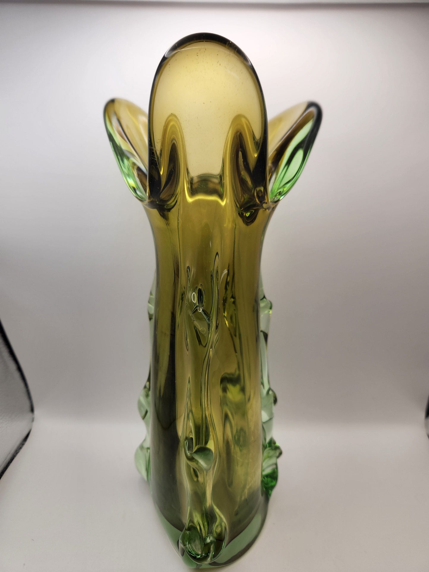 Bowerbird Cottage  Green Art Glass Vase