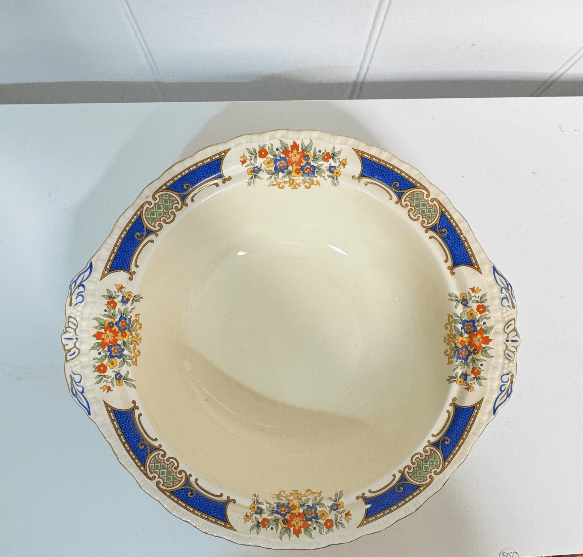 Bowerbird Cottage  Grindley Tureen - Floral Blue Detail - England