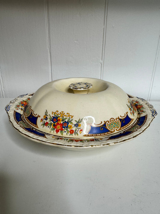 Bowerbird Cottage  Grindley Tureen - Floral Blue Detail - England