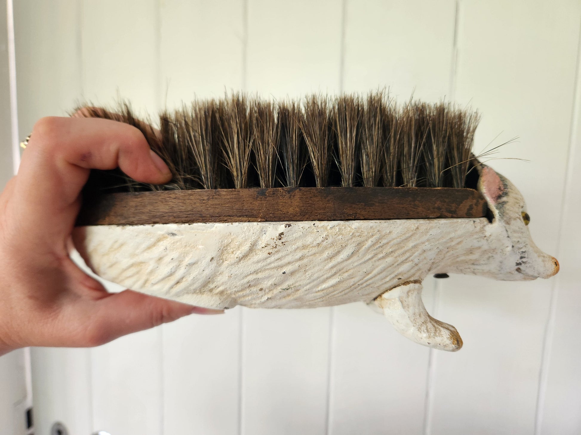 Bowerbird Cottage  Hedgehog Shoe Brush (Cast Iron)