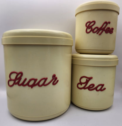 Bowerbird Cottage  Nally Bakelite Kitchen Canisters (Sugar, Coffee, Tea)