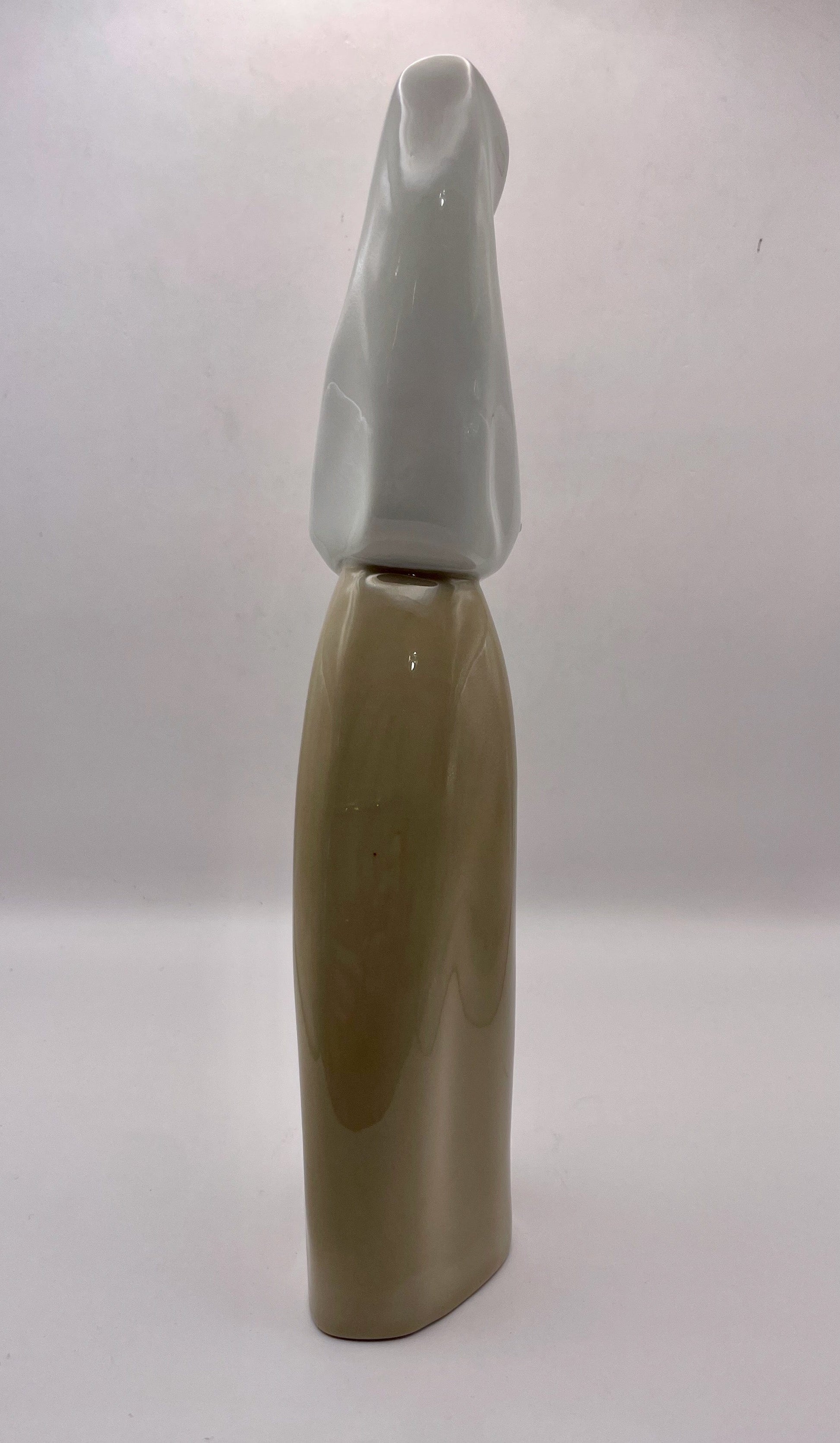 Bowerbird Cottage  NAO Porcelain Statuette of Woman in Shawl Holding Rabbit