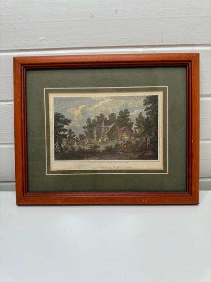 Bowerbird Cottage  Pair of Etched Prints - Victorian England