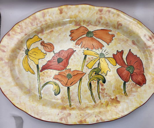 Bowerbird Cottage  Platter - Handpainted by Gulgong artist