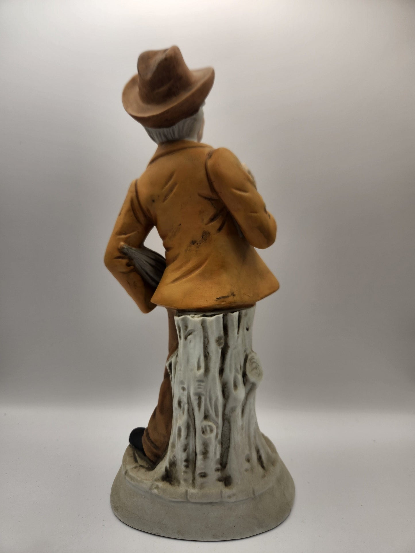 Bowerbird Cottage  Porcelain Figurine - Old Man w/ Umbrella