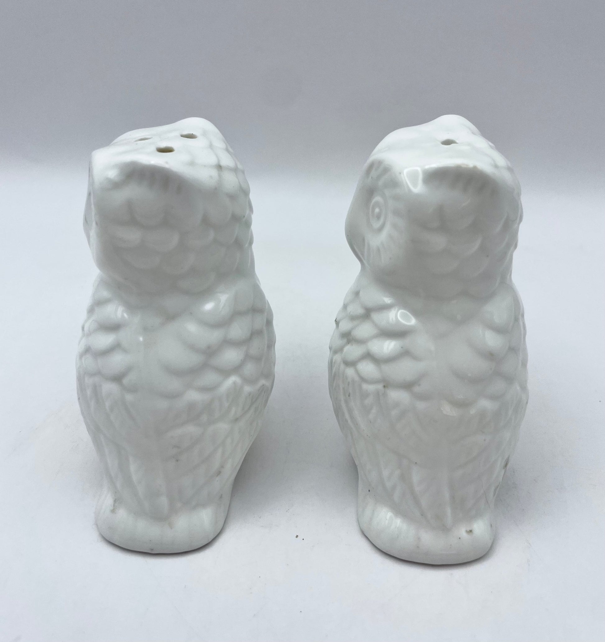 Bowerbird Cottage  Porcelain Owl Salt and Pepper Shakers