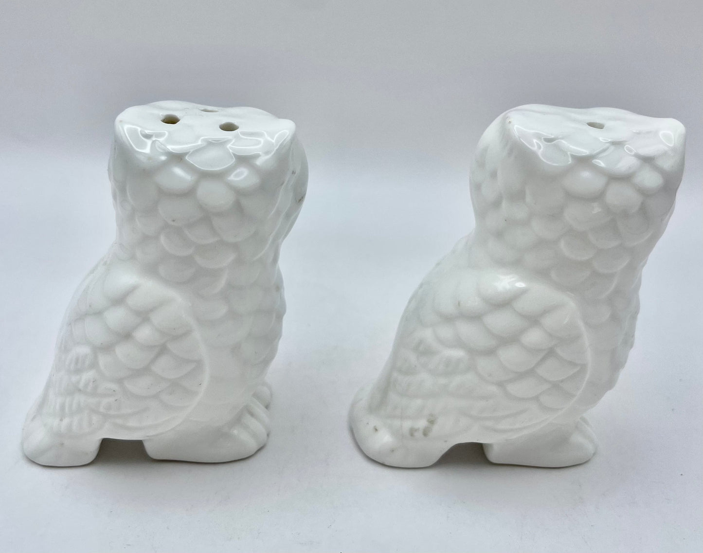 Bowerbird Cottage  Porcelain Owl Salt and Pepper Shakers