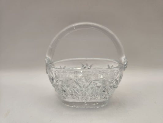 Bowerbird Cottage  Pressed Glass Basket 9cm