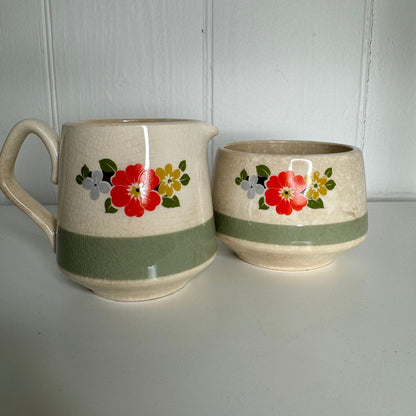 Bowerbird Cottage  Sadler Creamer and Sugar Bowl