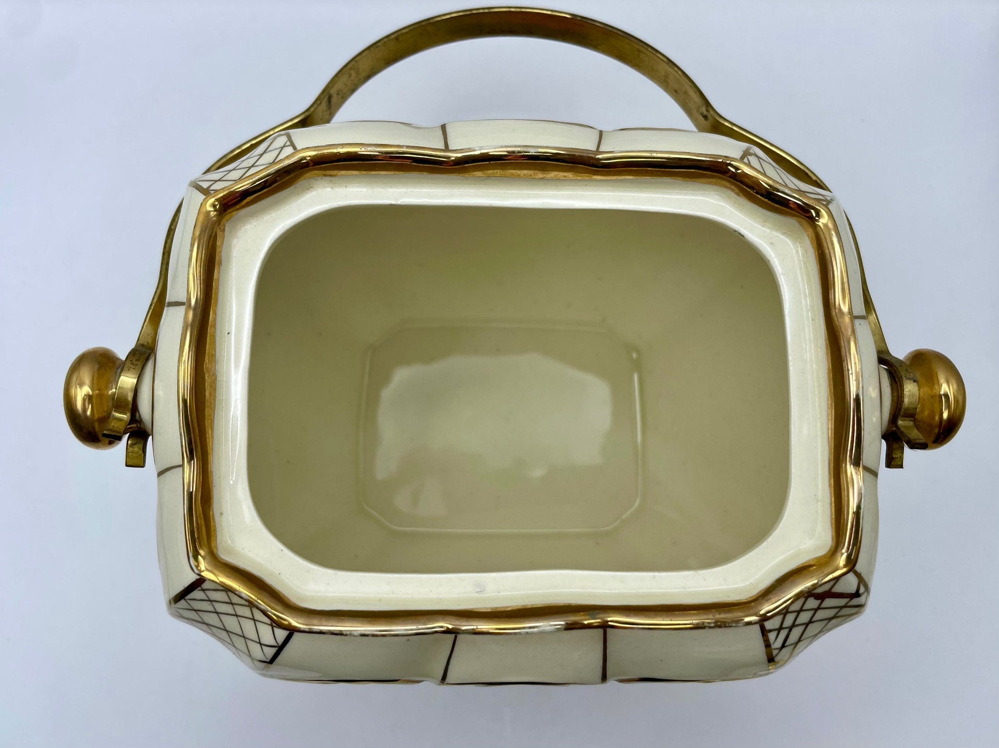 Bowerbird Cottage  Sadler Porcelain Gilded Floral Biscuit Barrel