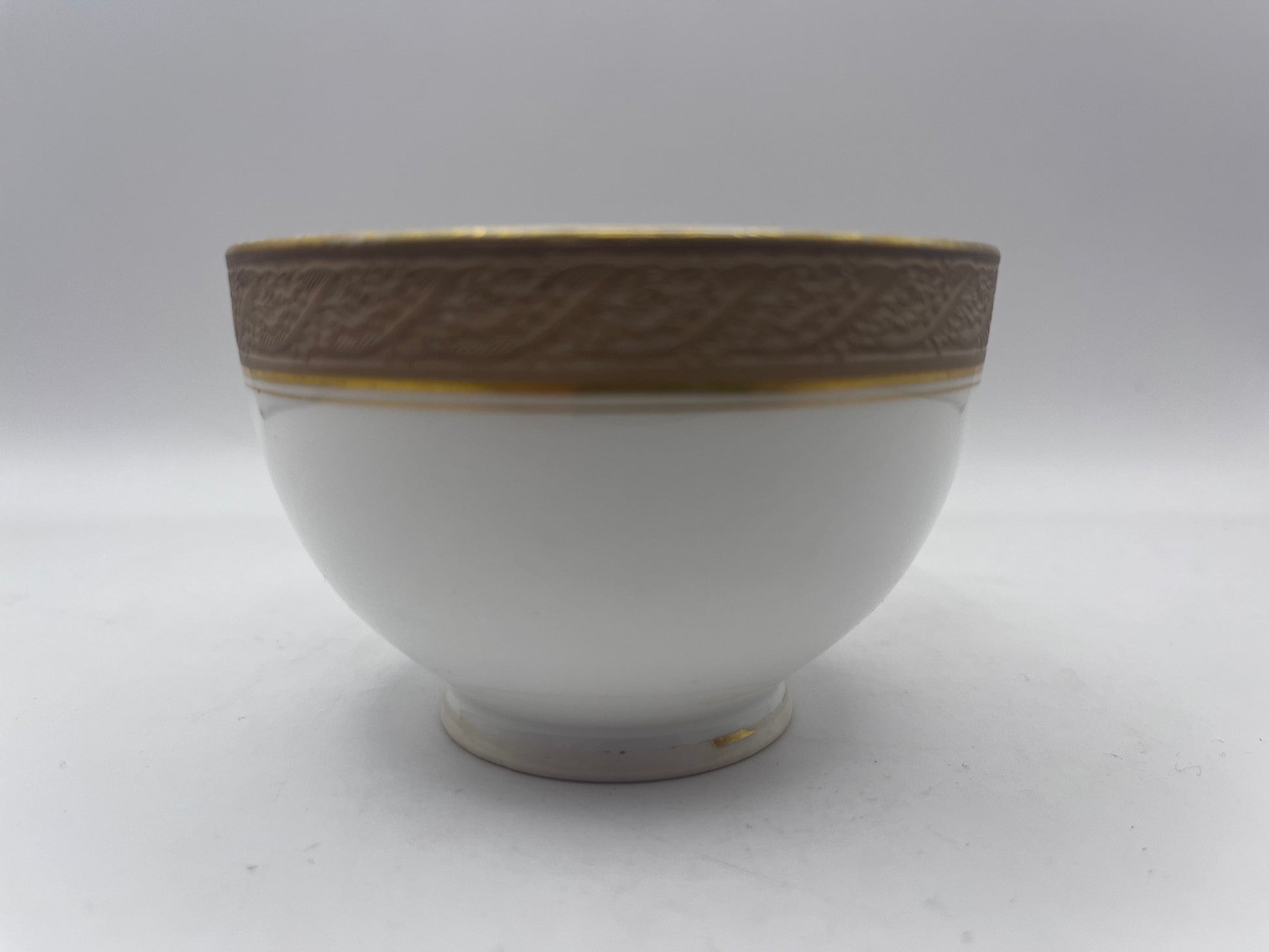 Royal Worcester Sugar Bowl Brown & Gold