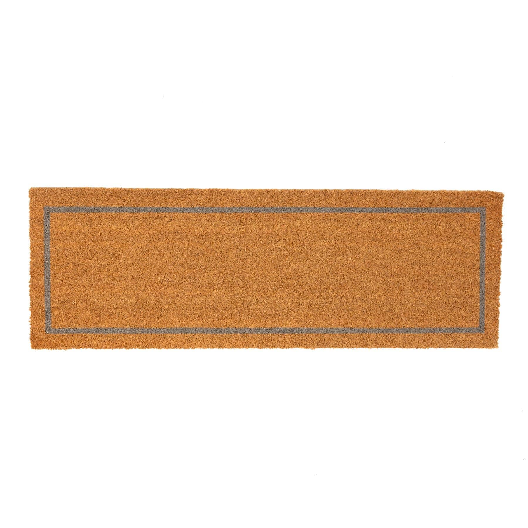 Rinkit Pty Ltd Nicola Spring Coir Double Door Mat - 120 x 40cm - Grey Inset TR-NS-PH202447