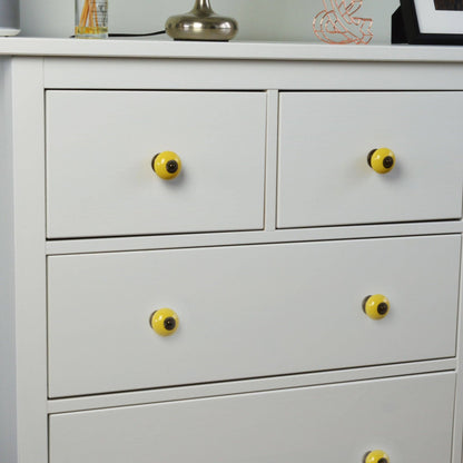 Rinkit Pty Ltd Nicola Spring Round Ceramic Drawer Knob - Yellow TR-NS-DK116