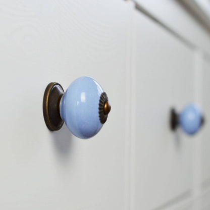 Rinkit Pty Ltd Round Ceramic Drawer Knob - Blue TR-NS-DK115