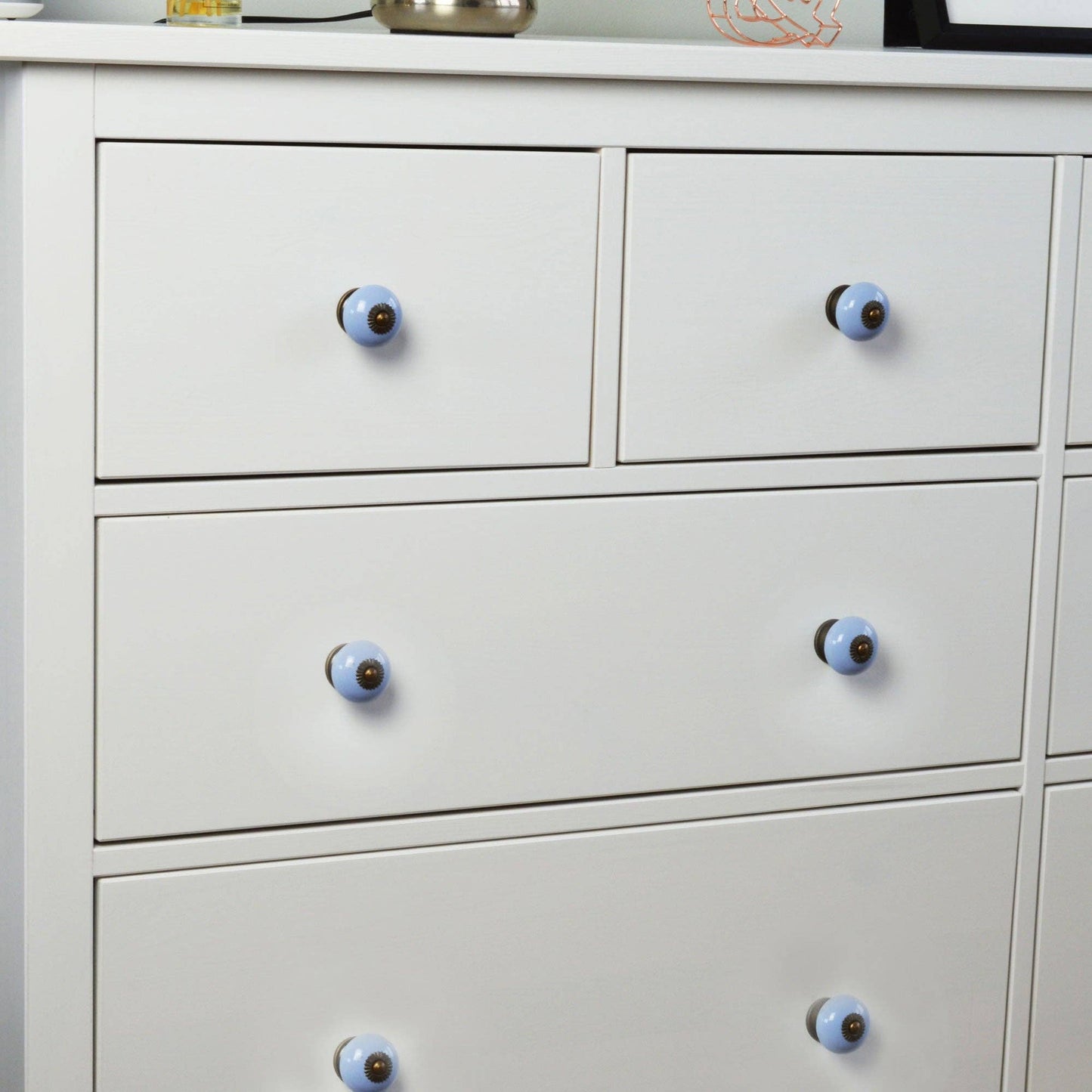 Rinkit Pty Ltd Round Ceramic Drawer Knob - Blue TR-NS-DK115