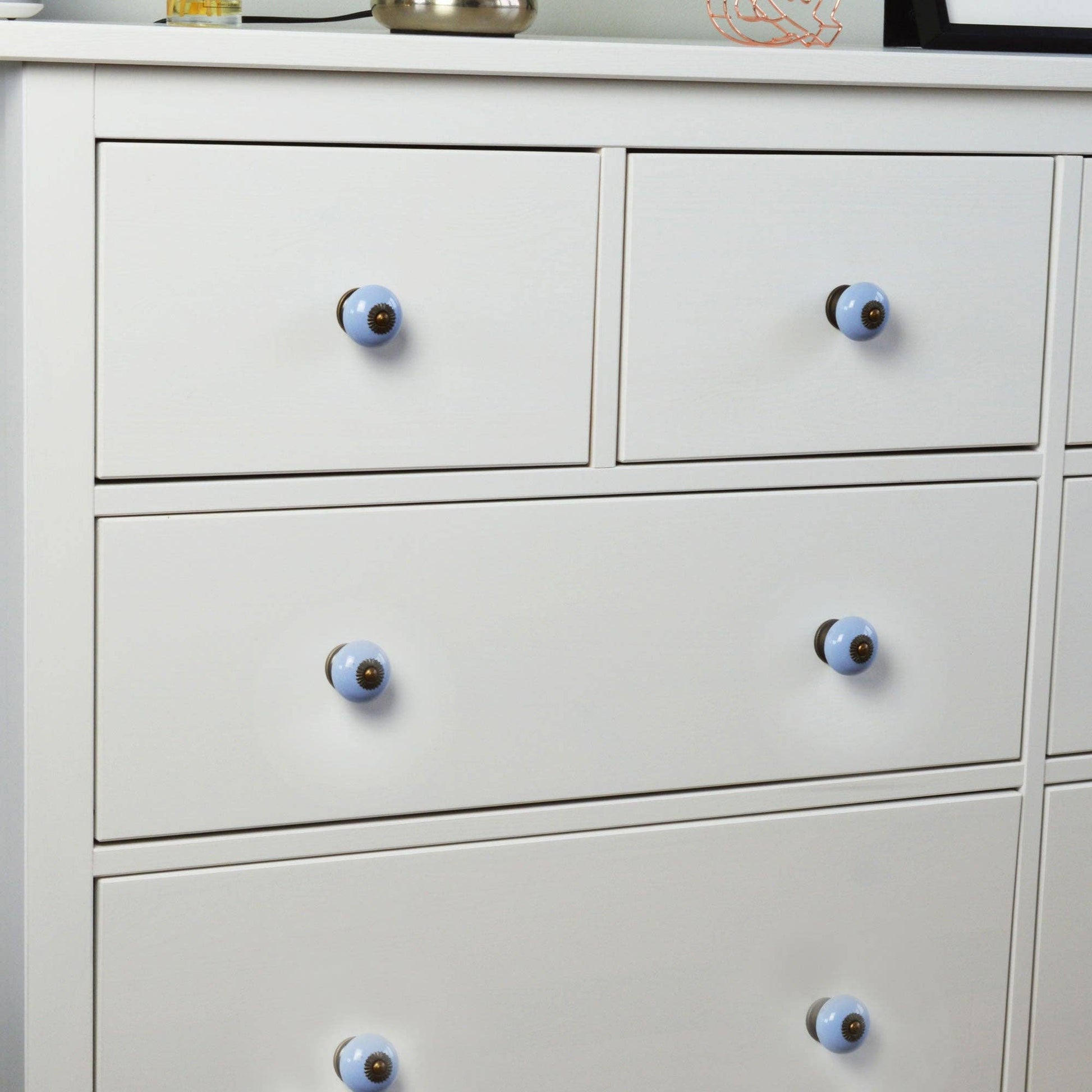 Rinkit Pty Ltd Round Ceramic Drawer Knob - Blue TR-NS-DK115