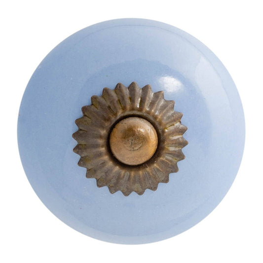 Rinkit Pty Ltd Round Ceramic Drawer Knob - Blue TR-NS-DK115