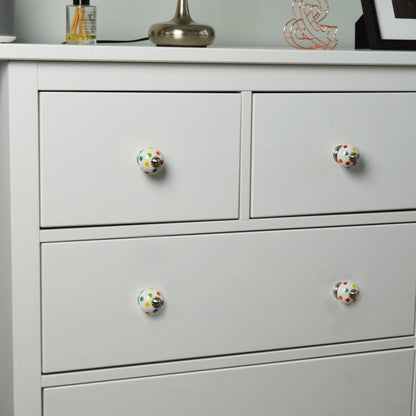 Rinkit Pty Ltd Round Ceramic Drawer Knob - Polka Dot TR-NS-DK148