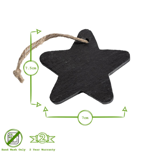 Rinkit Pty Ltd Slate Christmas Tree Decoration - Star - By Nicola Spring TR-NS-PH442