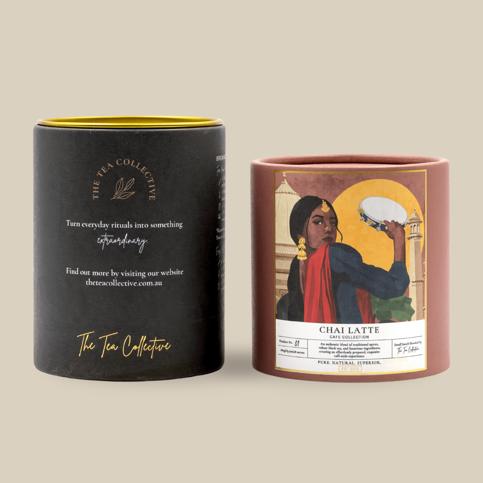 The Tea Collective Chai Latte Powder - Boutique Cylinder CC01-180